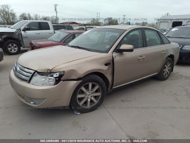 1FAHP24W98G120140 - 2008 FORD TAURUS SEL GOLD photo 2