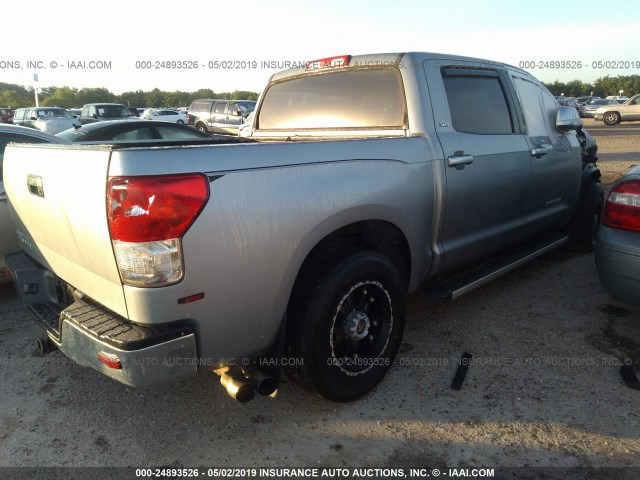 5TFEM5F19AX004984 - 2010 TOYOTA TUNDRA CREWMAX SR5 SILVER photo 4