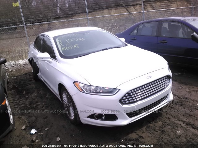 3FA6P0K94ER178704 - 2014 FORD FUSION TITANIUM WHITE photo 1