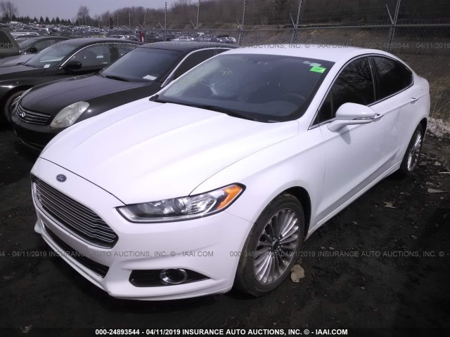 3FA6P0K94ER178704 - 2014 FORD FUSION TITANIUM WHITE photo 2