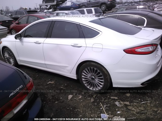 3FA6P0K94ER178704 - 2014 FORD FUSION TITANIUM WHITE photo 3