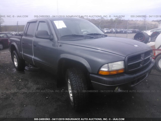 1D7HG38N93S232966 - 2003 DODGE DAKOTA QUAD SPORT GRAY photo 1