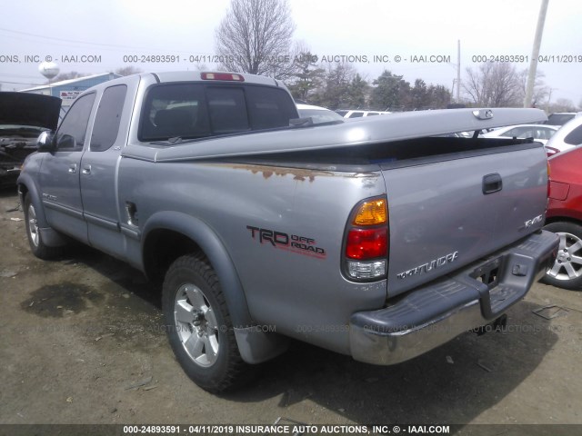 5TBBT44122S262685 - 2002 TOYOTA TUNDRA ACCESS CAB/ACCESS CAB SR5 GRAY photo 3