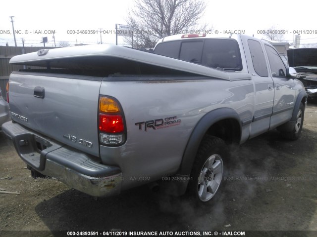 5TBBT44122S262685 - 2002 TOYOTA TUNDRA ACCESS CAB/ACCESS CAB SR5 GRAY photo 4