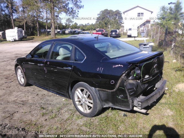 2G1WC5E34C1139857 - 2012 CHEVROLET IMPALA LTZ BLACK photo 3