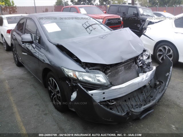 19XFB2F99DE235550 - 2013 HONDA CIVIC EXL GRAY photo 1