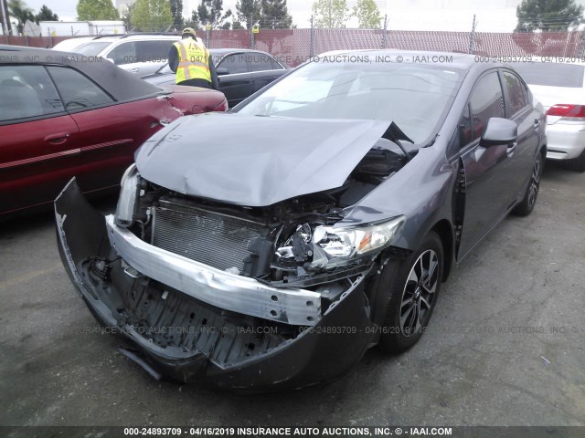 19XFB2F99DE235550 - 2013 HONDA CIVIC EXL GRAY photo 2