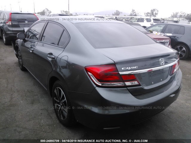 19XFB2F99DE235550 - 2013 HONDA CIVIC EXL GRAY photo 3