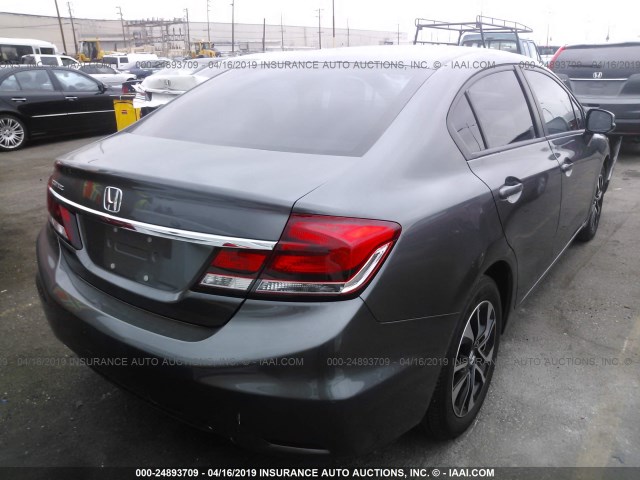 19XFB2F99DE235550 - 2013 HONDA CIVIC EXL GRAY photo 4