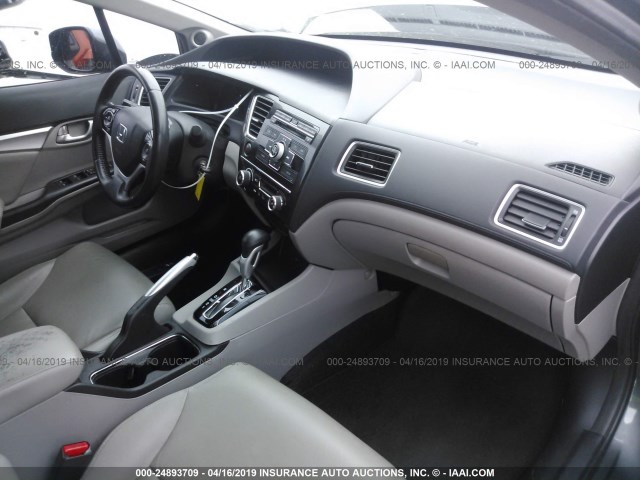 19XFB2F99DE235550 - 2013 HONDA CIVIC EXL GRAY photo 5