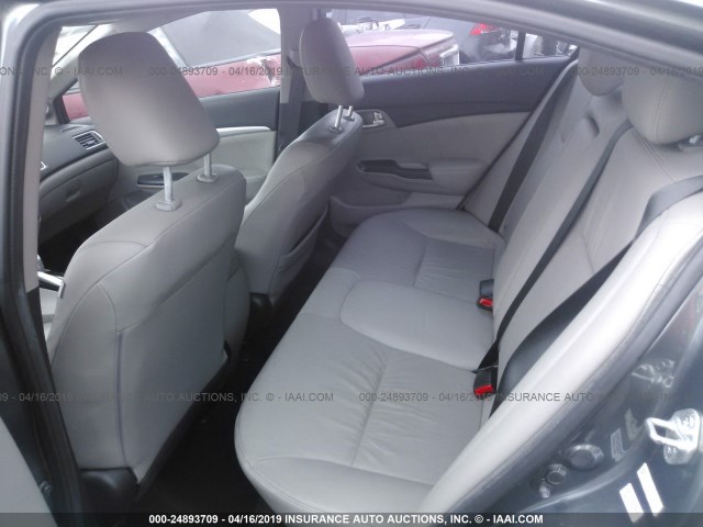 19XFB2F99DE235550 - 2013 HONDA CIVIC EXL GRAY photo 8