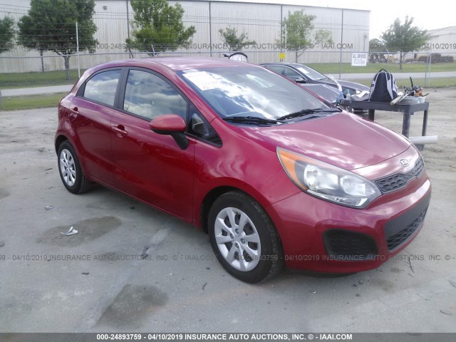 KNADM5A31C6093010 - 2012 KIA RIO LX RED photo 1