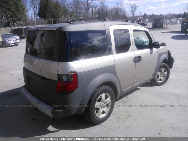 5J6YH28513L021105 - 2003 HONDA ELEMENT EX GRAY photo 4