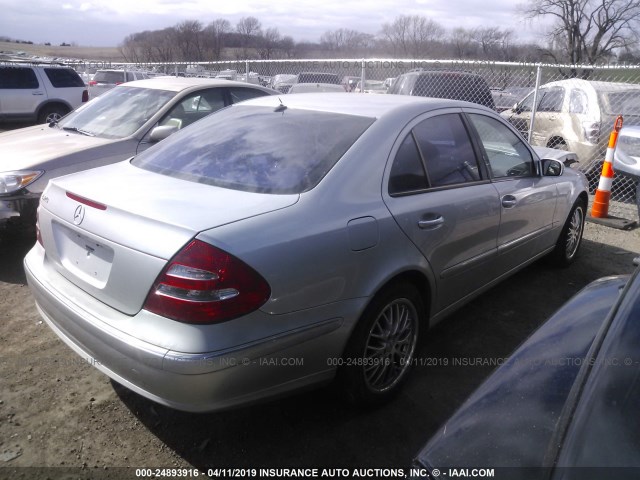 WDBUF65J54A463397 - 2004 MERCEDES-BENZ E 320 SILVER photo 4