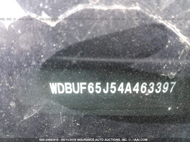 WDBUF65J54A463397 - 2004 MERCEDES-BENZ E 320 SILVER photo 9