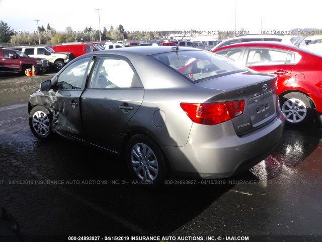 KNAFU4A25B5415498 - 2011 KIA FORTE EX GRAY photo 3