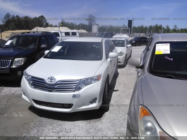 4T3ZA3BB9AU020975 - 2010 TOYOTA VENZA WHITE photo 2