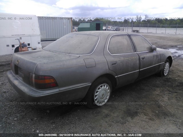 JT8UF11E6M0097936 - 1991 LEXUS LS 400 BROWN photo 4