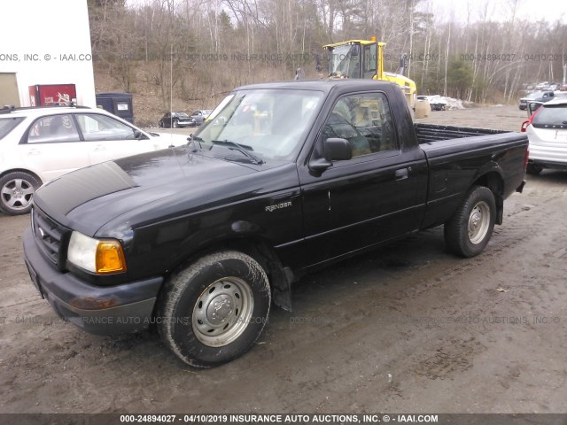 1FTYR10C31TA13642 - 2001 FORD RANGER BLACK photo 2