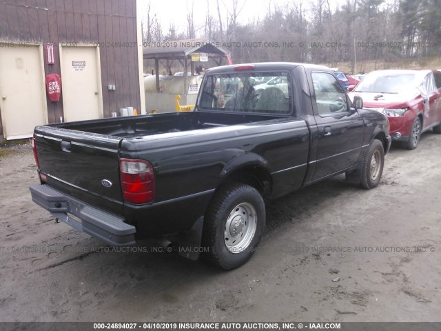 1FTYR10C31TA13642 - 2001 FORD RANGER BLACK photo 4