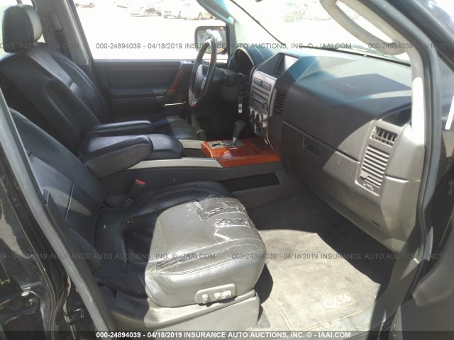 5N3AA08A35N811643 - 2005 INFINITI QX56 BLACK photo 5