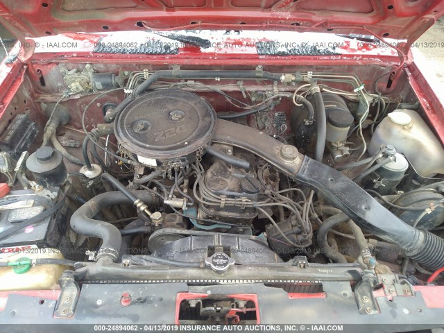 1N6ND11S4JC397550 - 1988 NISSAN D21 SHORT BED RED photo 10