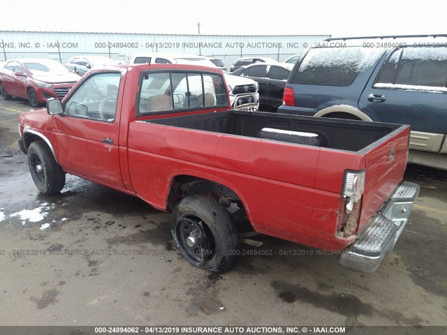 1N6ND11S4JC397550 - 1988 NISSAN D21 SHORT BED RED photo 3