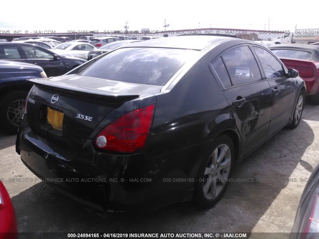 1N4BA41EX7C826103 - 2007 NISSAN MAXIMA SE/SL BLACK photo 4