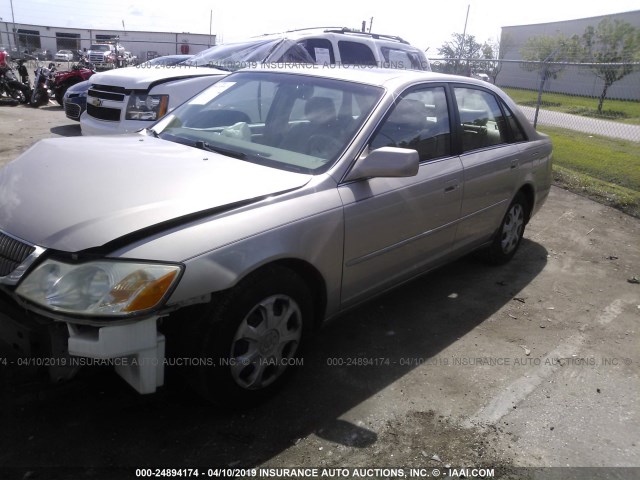 4T1BF28B1YU019942 - 2000 TOYOTA AVALON XL/XLS TAN photo 2