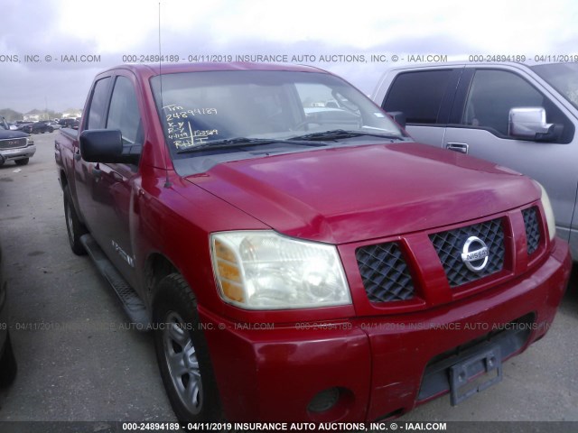 1N6BA07A75N543907 - 2005 NISSAN TITAN XE/SE/LE RED photo 1