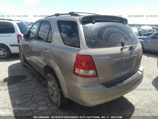 KNDJD733655377000 - 2005 KIA SORENTO EX/LX TAN photo 3