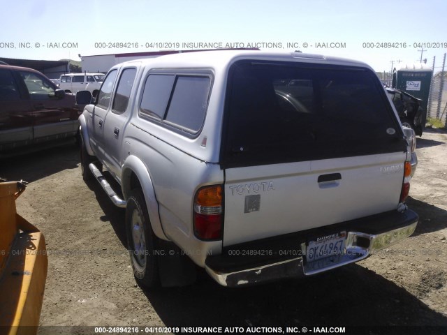 5TEGN92N03Z215119 - 2003 TOYOTA TACOMA DOUBLE CAB PRERUNNER SILVER photo 3