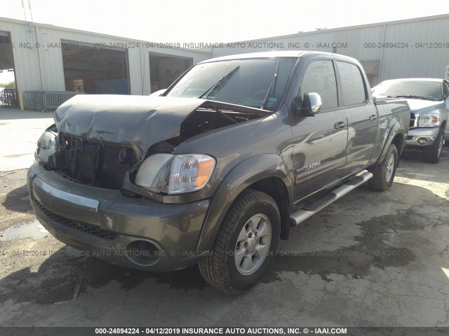 5TBET34196S555058 - 2006 TOYOTA TUNDRA DOUBLE CAB SR5 GRAY photo 2