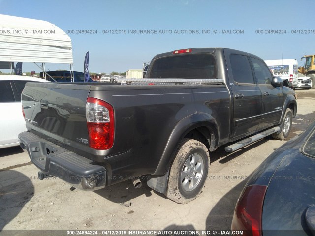 5TBET34196S555058 - 2006 TOYOTA TUNDRA DOUBLE CAB SR5 GRAY photo 4