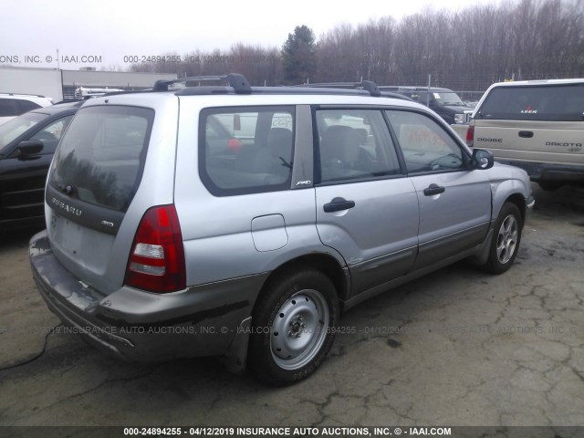 JF1SG65613H717460 - 2003 SUBARU FORESTER 2.5XS SILVER photo 4