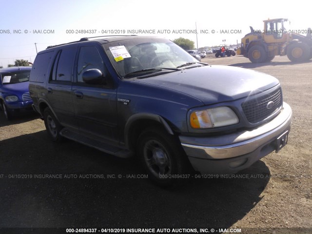 1FMRU17W41LA10392 - 2001 FORD EXPEDITION EDDIE BAUER BLUE photo 1