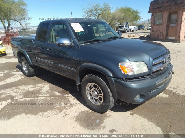 5TBRT34105S459786 - 2005 TOYOTA TUNDRA ACCESS CAB SR5 BLUE photo 1
