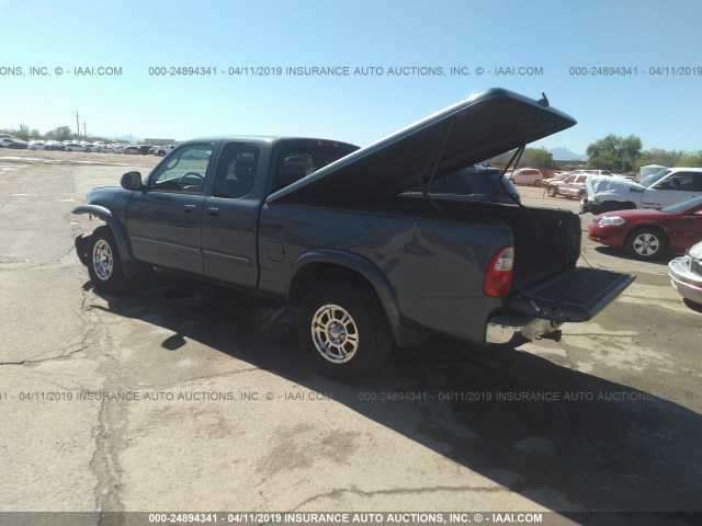 5TBRT34105S459786 - 2005 TOYOTA TUNDRA ACCESS CAB SR5 BLUE photo 3