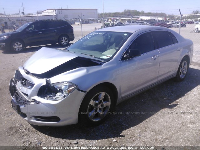 1G1ZB5EB7AF118756 - 2010 CHEVROLET MALIBU LS SILVER photo 2
