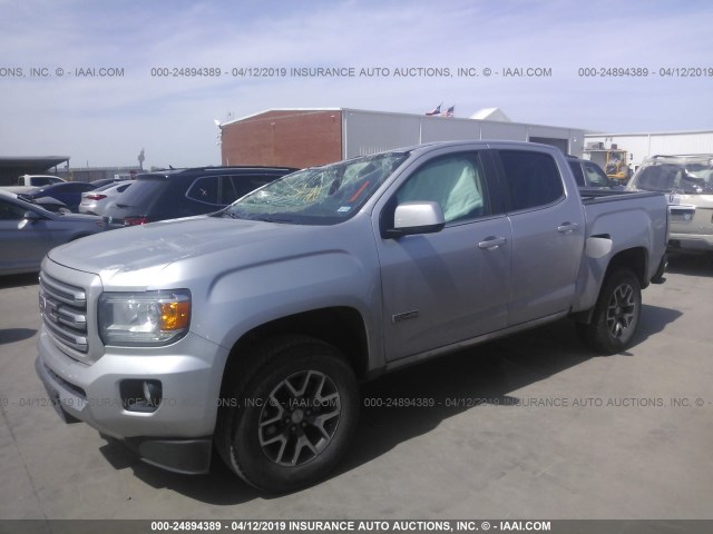 1GTG5CE30G1370163 - 2016 GMC CANYON SLE SILVER photo 2