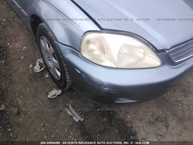 2HGEJ6615YH605825 - 2000 HONDA CIVIC SE Light Blue photo 6