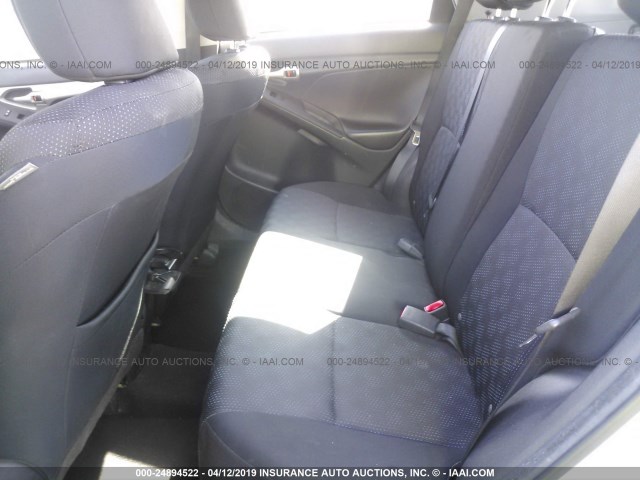 2T1KU4EE5AC269501 - 2010 TOYOTA COROLLA MATRIX  SILVER photo 8