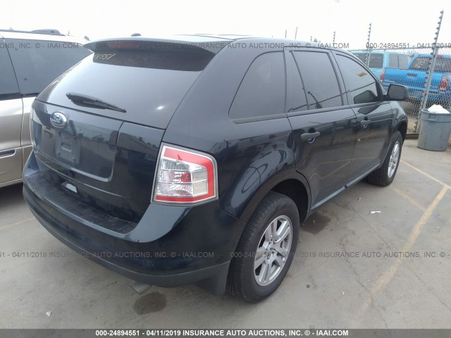 2FMDK36C28BA43288 - 2008 FORD EDGE SE BLACK photo 4