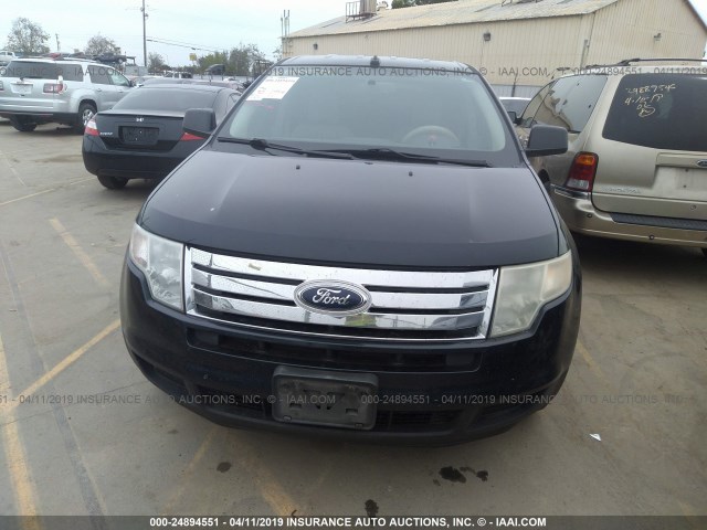 2FMDK36C28BA43288 - 2008 FORD EDGE SE BLACK photo 6