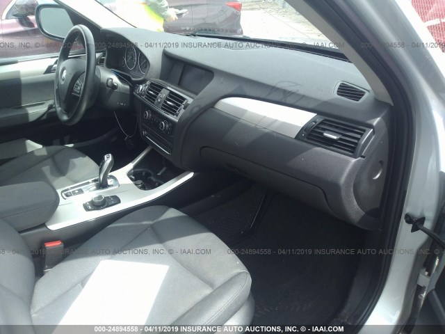 5UXWX9C52E0D23881 - 2014 BMW X3 XDRIVE28I SILVER photo 5