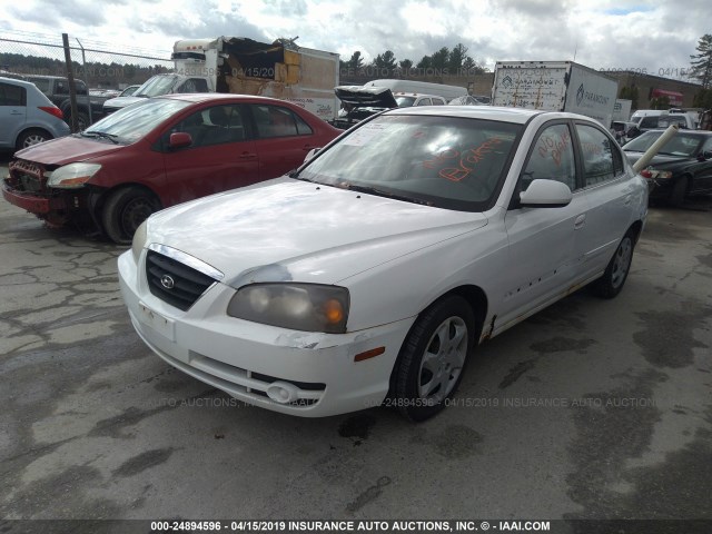 KMHDN46D74U919301 - 2004 HYUNDAI ELANTRA GLS/GT WHITE photo 2