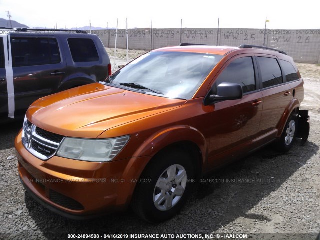 3D4PG4FB2BT515696 - 2011 DODGE JOURNEY EXPRESS ORANGE photo 2