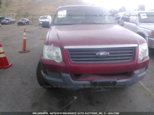 1FMEU62EX6ZA03574 - 2006 FORD EXPLORER XLS RED photo 6