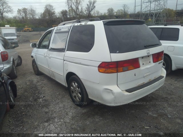 5FNRL18993B105732 - 2003 HONDA ODYSSEY EXL WHITE photo 3