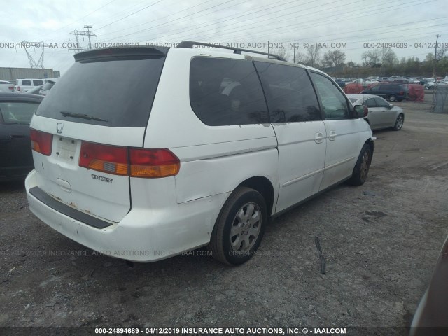 5FNRL18993B105732 - 2003 HONDA ODYSSEY EXL WHITE photo 4